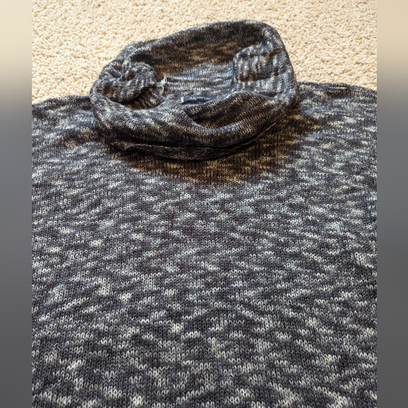 Large Anne Klein Cowl Neck Sweater Black and Grey - Picture 3 of 5